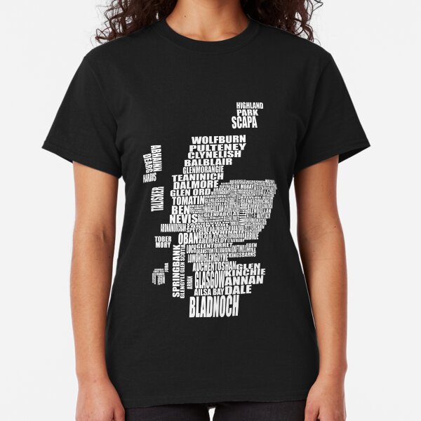 Distillery Map of Scotland Classic T-Shirt