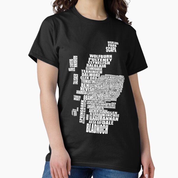 Distillery Map of Scotland Classic T-Shirt