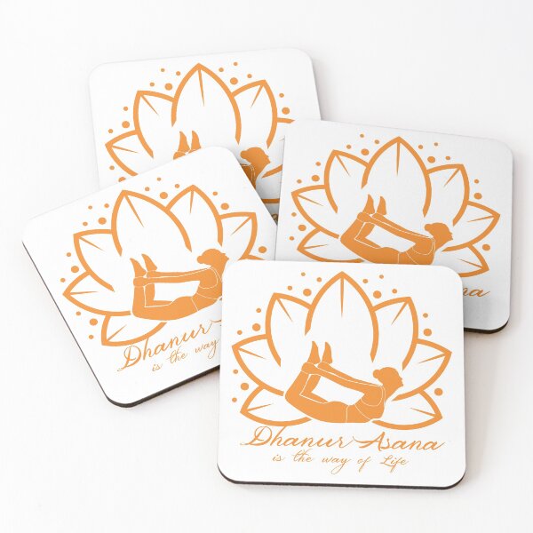 Item preview, Dhanurasana yoga in lotus flower designed and sold by Khushi Graphics.