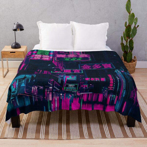 Item preview, Cyberpunk Anime Japan Street With Pink Lights designed and sold by KaremaJ.