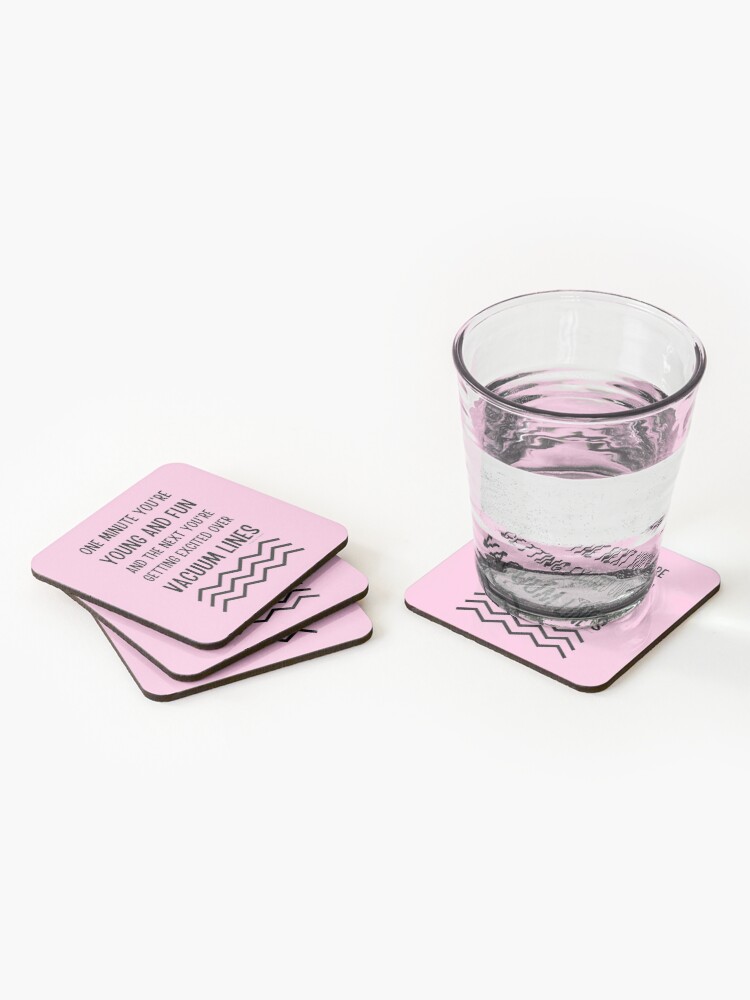 Alternate view of Young and Fun and Getting Excited Over Vacuum Lines Coasters (Set of 4)