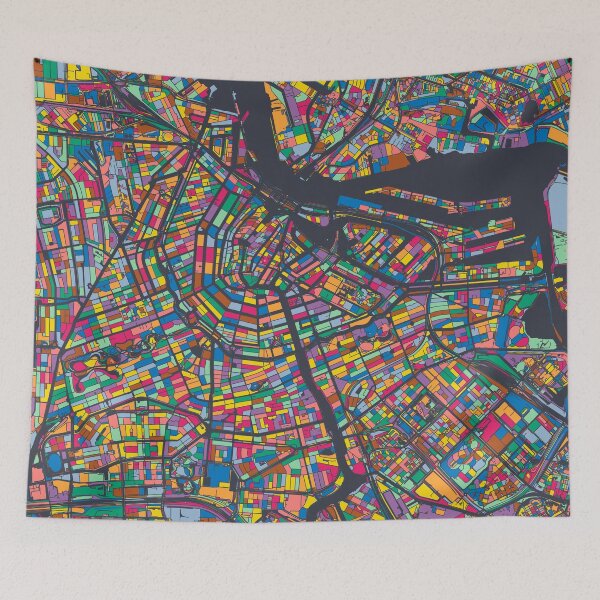 Item preview, Amsterdam Map - Mosaic - 2021 Colors designed and sold by HomeCities.