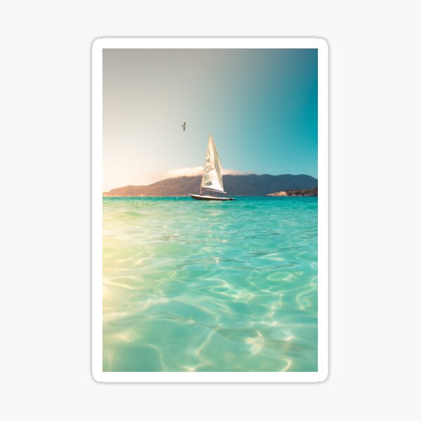 SAILING NEAR BEACH Sticker