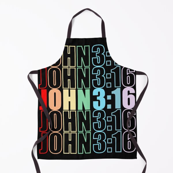 Item preview, John 3:16 Bible Verse in Rainbow Font designed and sold by Mariv19.