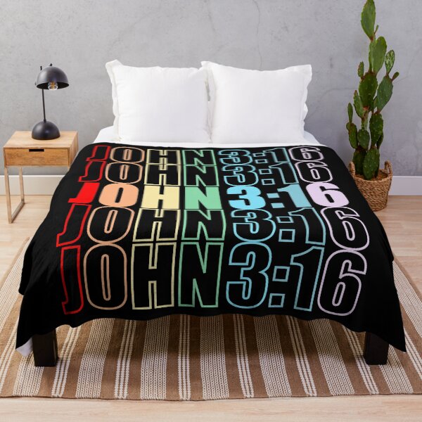 Item preview, John 3:16 Bible Verse in Rainbow Font designed and sold by Mariv19.