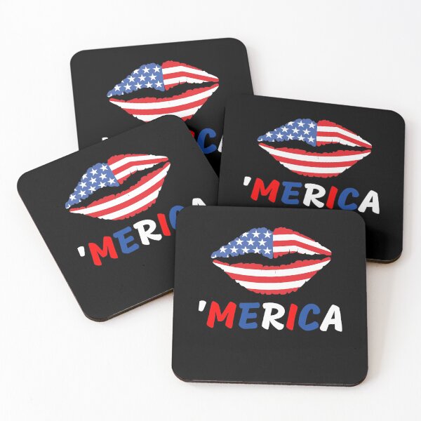 Artikelvorschau, Rot-weißer und königsblauer „Merica Lip“. entworfen und verkauft von LaceRenee.
