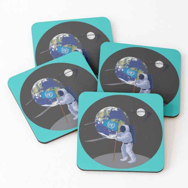 Item preview, Spaceman placing flag on planet in our Galaxy designed and sold by ajtechdesigns.