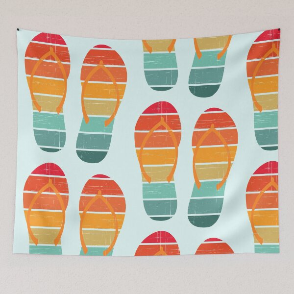 Item preview, Retro Sunset Flip Flops designed and sold by CristalleLisa.