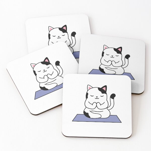 Item preview, Cute Kawaii Zen Yoga Cat designed and sold by KawaiiStickers-.