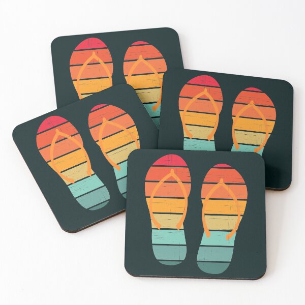 Item preview, Retro Sunset Flip Flops designed and sold by CristalleLisa.
