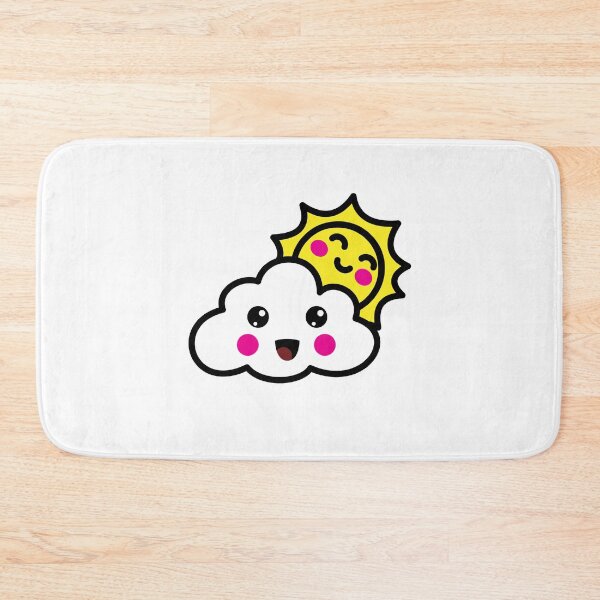 Item preview, Cute Kawaii Cloud & Sun Happy Face designed and sold by KawaiiStickers-.