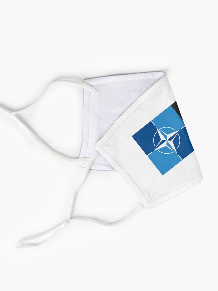 Alternate view of NATO. Logo of the North Atlantic Treaty Organisation, North Atlantic Alliance. Mask