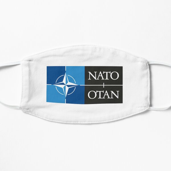 NATO. Logo of the North Atlantic Treaty Organisation, North Atlantic Alliance. Flat Mask