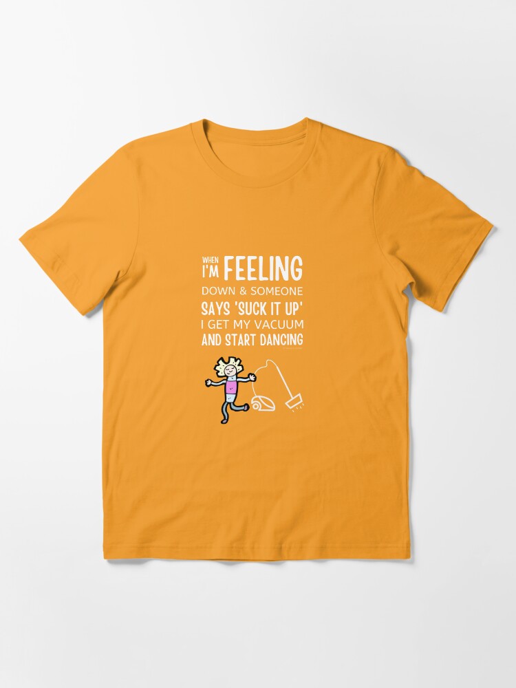 Alternate view of Start Dancing Vacuum Dance Vacuuming Fun Cleaning Lady Humor Essential T-Shirt
