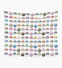 Pokemon Pokeball White Wall Tapestry