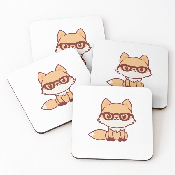 Artikelvorschau, Cute Kawaii Sophisticated Fox With Glasses entworfen und verkauft von KawaiiStickers-.