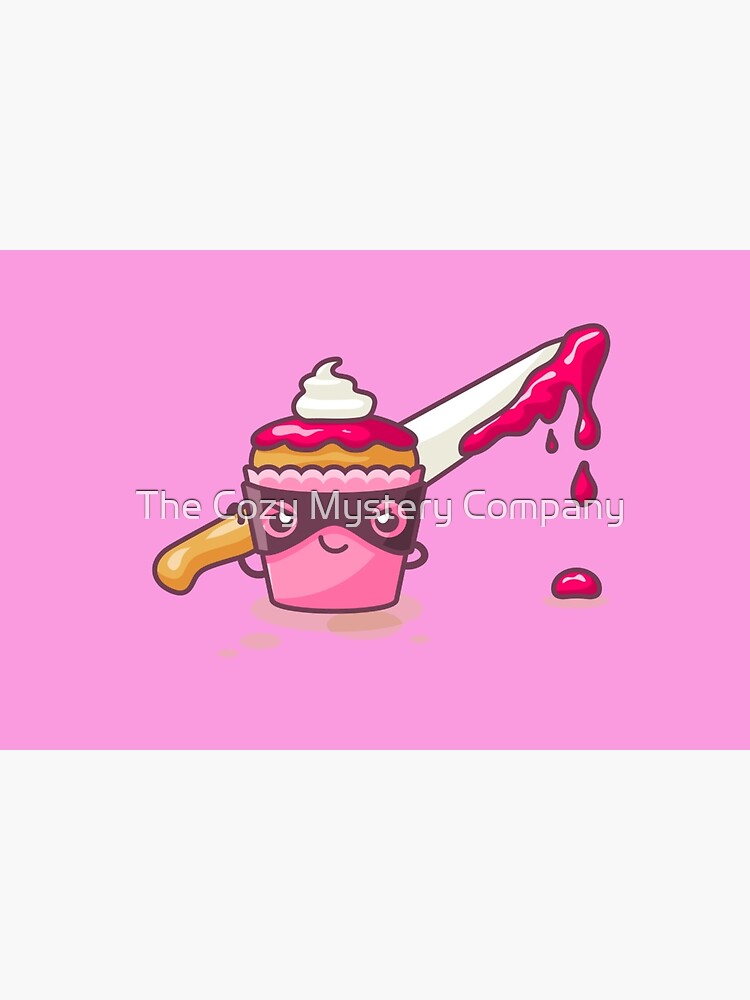 Cupcaked Crime Pink Cozy Murder Mystery Pun Cupcake by SarahRowsSolo