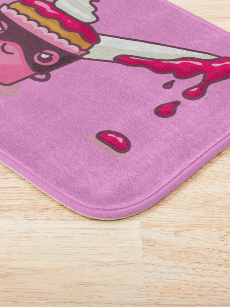 Alternate view of Cupcaked Crime Pink Cozy Murder Mystery Pun Cupcake Bath Mat