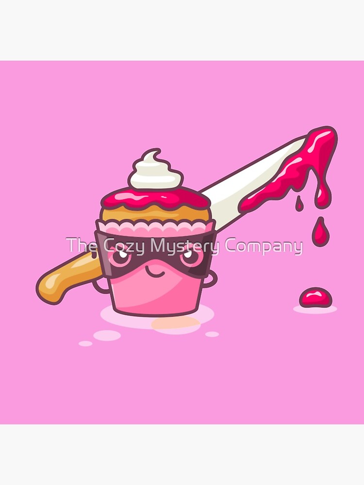 Cupcaked Crime Pink Cozy Murder Mystery Pun Cupcake by SarahRowsSolo