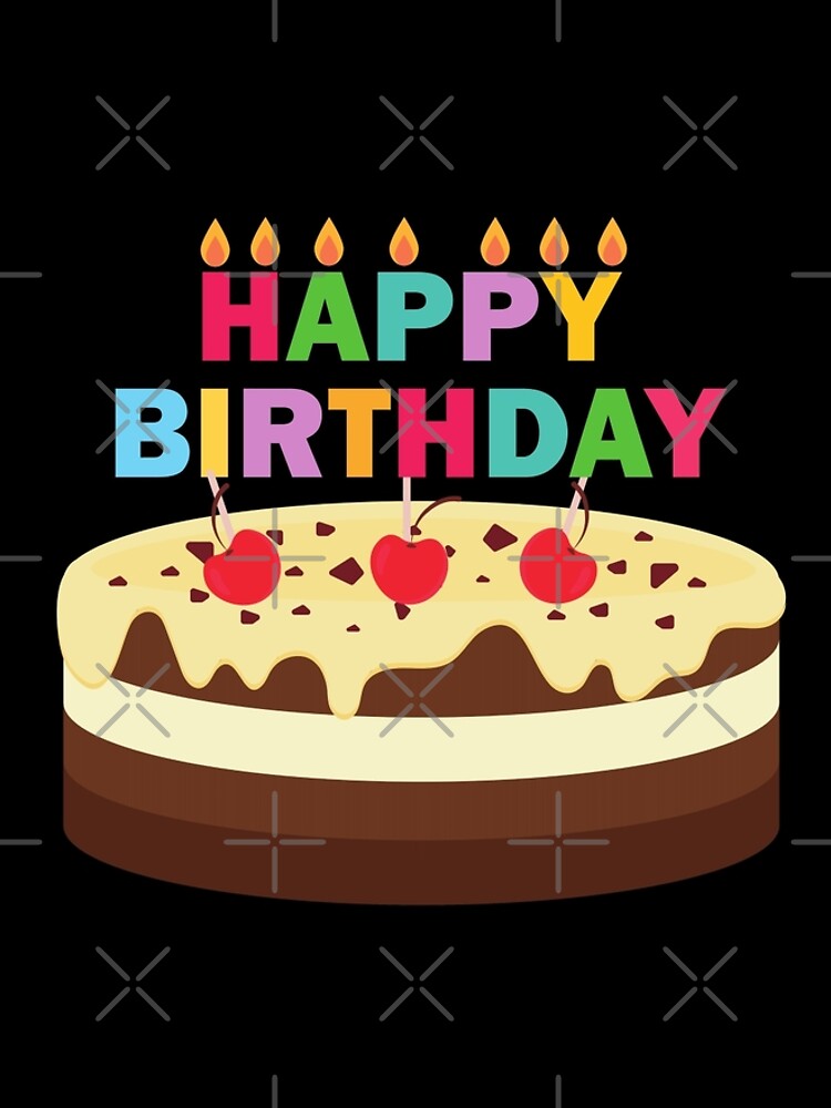 Delicious cake birthday graphic design element Vector Image