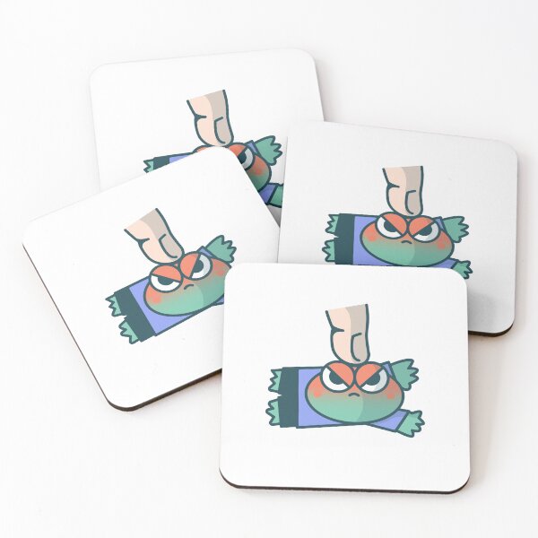Artikelvorschau, Cute Kawaii Angry Frog Poked By Finger entworfen und verkauft von KawaiiStickers-.