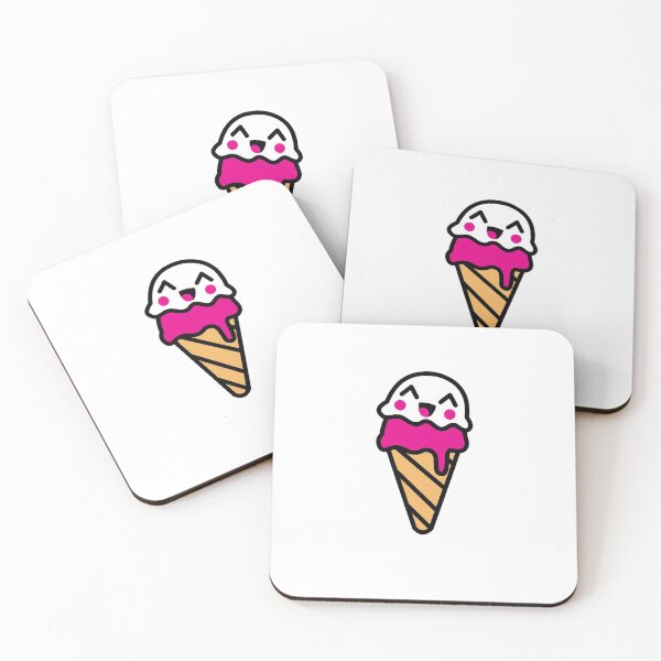 Item preview, Cute Kawaii Happy Ice Cream Cone designed and sold by KawaiiStickers-.