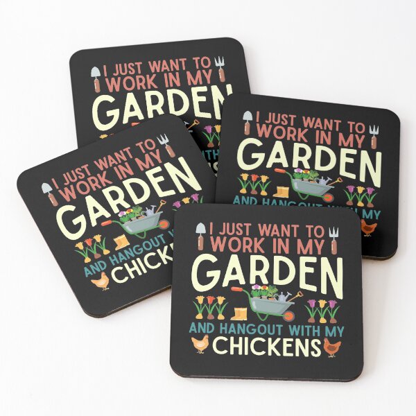 Item preview, I Just Want To Work In My Garden and Hand Out With My Chickens Lover Funny Gardening Gift for men women designed and sold by alenaz.
