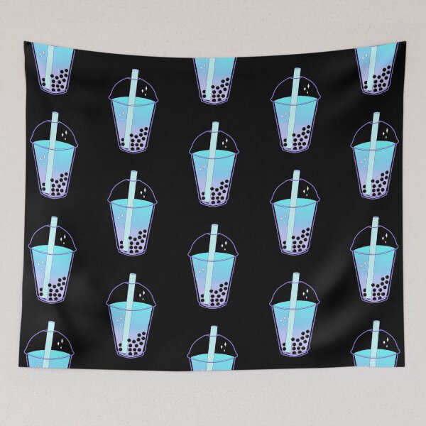 Item preview, Bubble milk tea, pearl tea, rainbow blue gradient designed and sold by StudioHinte.