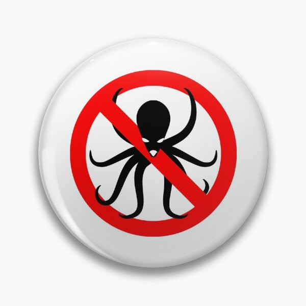 Item preview, Octopus Warning Sign designed and sold by treasure-crafts.