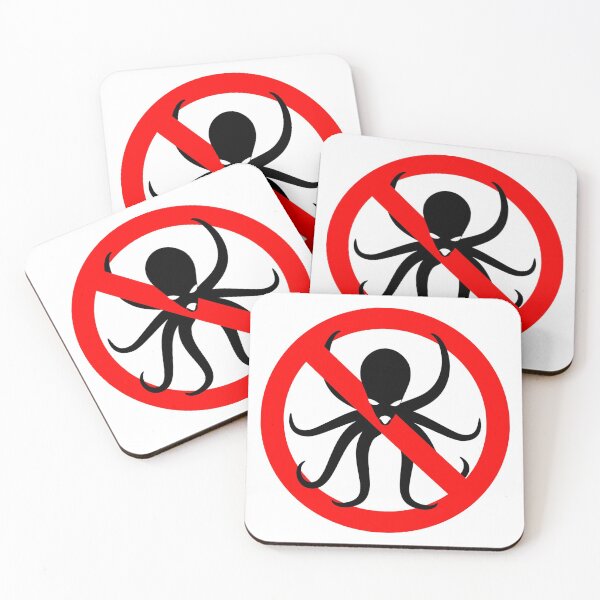 Item preview, Octopus Warning Sign designed and sold by treasure-crafts.