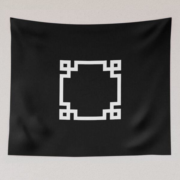 Item preview, Black and White Greek Key Square designed and sold by rewstudio.