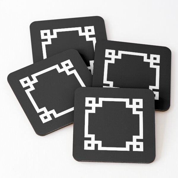 Item preview, Black and White Greek Key Square designed and sold by rewstudio.