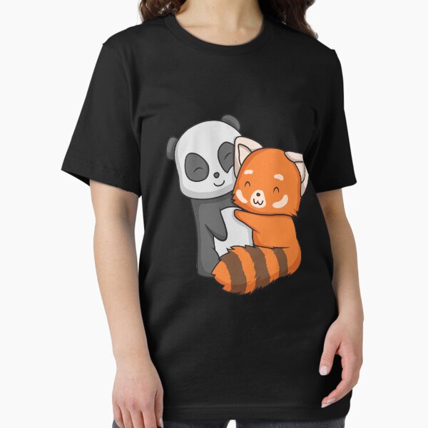 Vista previa del artículo con la obra «Giant Panda And Red Panda Hugging Kids Cute Panda Hug Gear», diseñado y vendido por DynamicDesign.