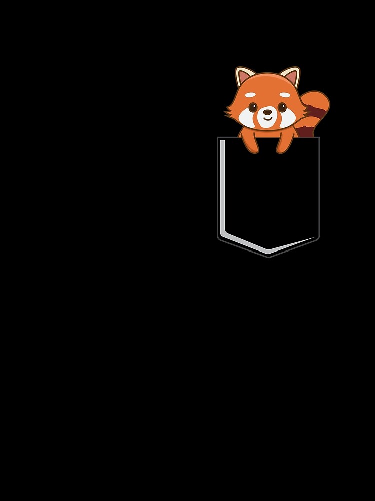 Thumbnail 3 von 3, Tuch, Red Panda In A Pocket Cute Love Red Panda Pocket Gear designt und verkauft von DynamicDesign.