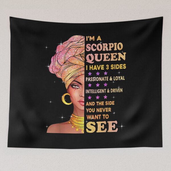 Item preview, Scorpio Zodiac Funny Birthday Scorpio Queen I Have 3 Sides Gift  designed and sold by suzanso.