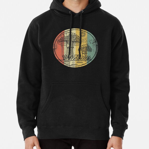Retro Mushroom Lover Fungi Fungus Foraging Mycology Mycologist Men Women Pullover Hoodie