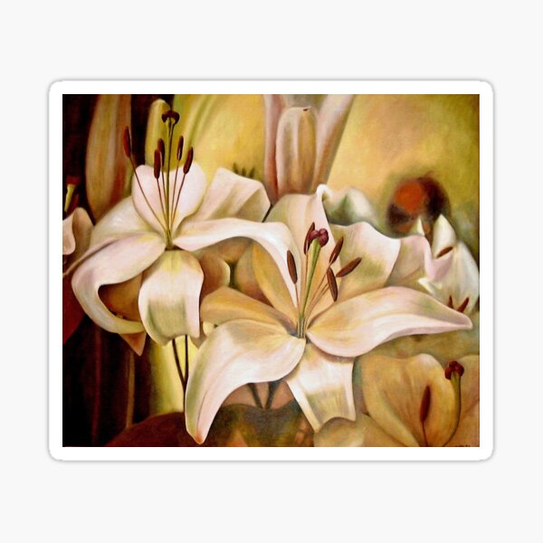 Lilly - Painting by Adelaide / South Australian Artist Avril Thomas Sticker