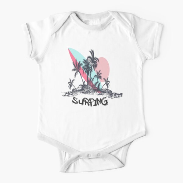 Surfing lover Short Sleeve Baby One-Piece