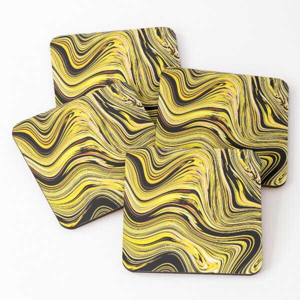 Item preview, Glowing Yellow Fluid on Black Color designed and sold by Flydea.