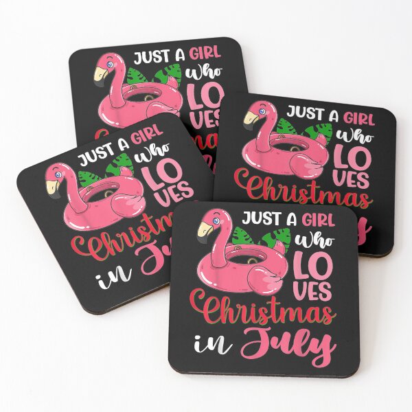Item preview, Just A Girl Who Loves Christmas In July Flamingo Float Women Gift  designed and sold by suzanso.