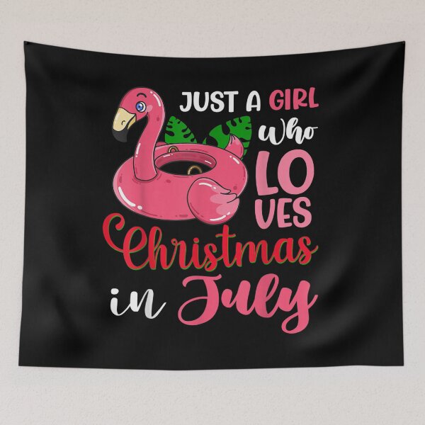 Item preview, Just A Girl Who Loves Christmas In July Flamingo Float Women Gift  designed and sold by suzanso.