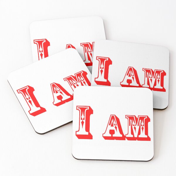 Item preview, The inscription "I am" is red on a transparent background designed and sold by Murza.
