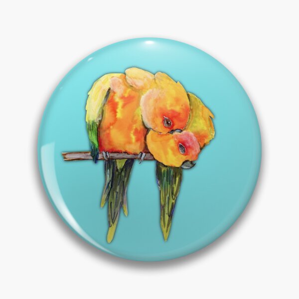 Item preview, Two cuddling sun conures designed and sold by Bwiselizzy.