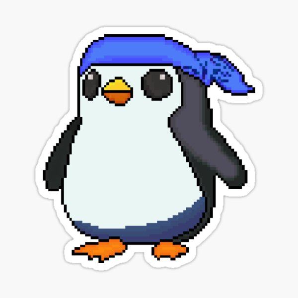 Kawaii Penguin Role Icons or Emotes in 8bit Pixel Style for 