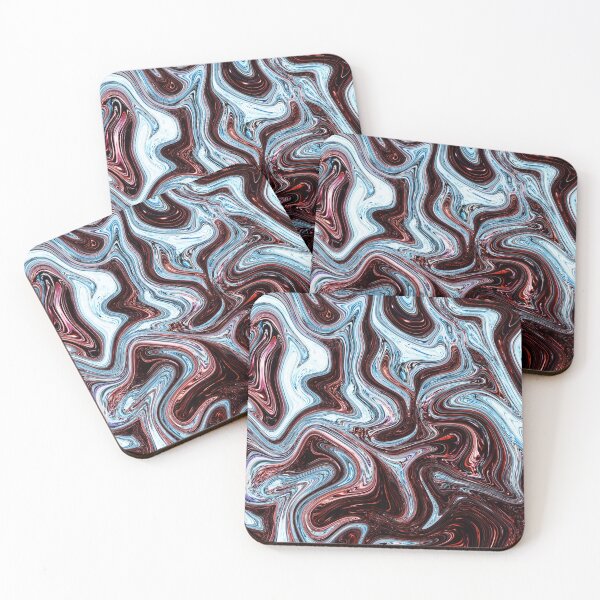 Item preview, Blue & Beige Abstract Fluid designed and sold by Flydea.