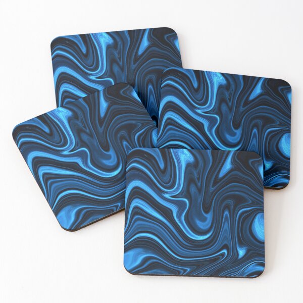 Item preview, Glossy Deep Blue Abstract Marble designed and sold by Flydea.