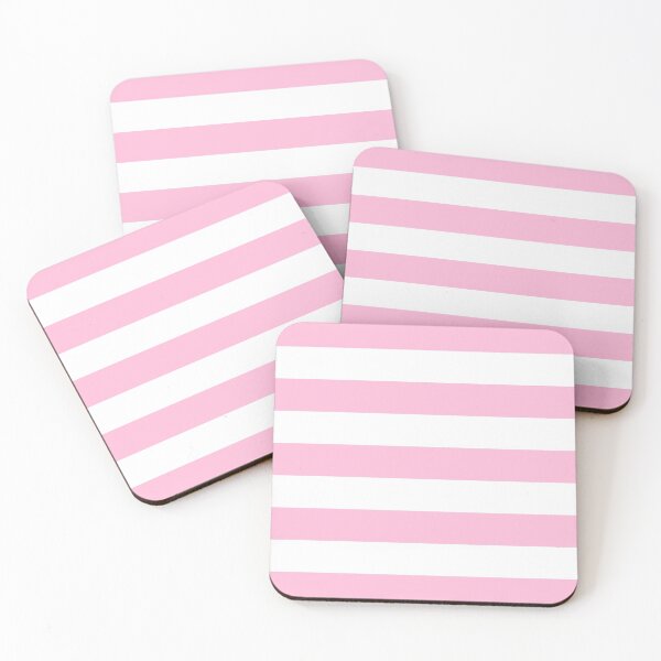 Item preview, Medium COTTON CANDY PINK and WHITE Horizontal STRIPES designed and sold by RachelMacht.