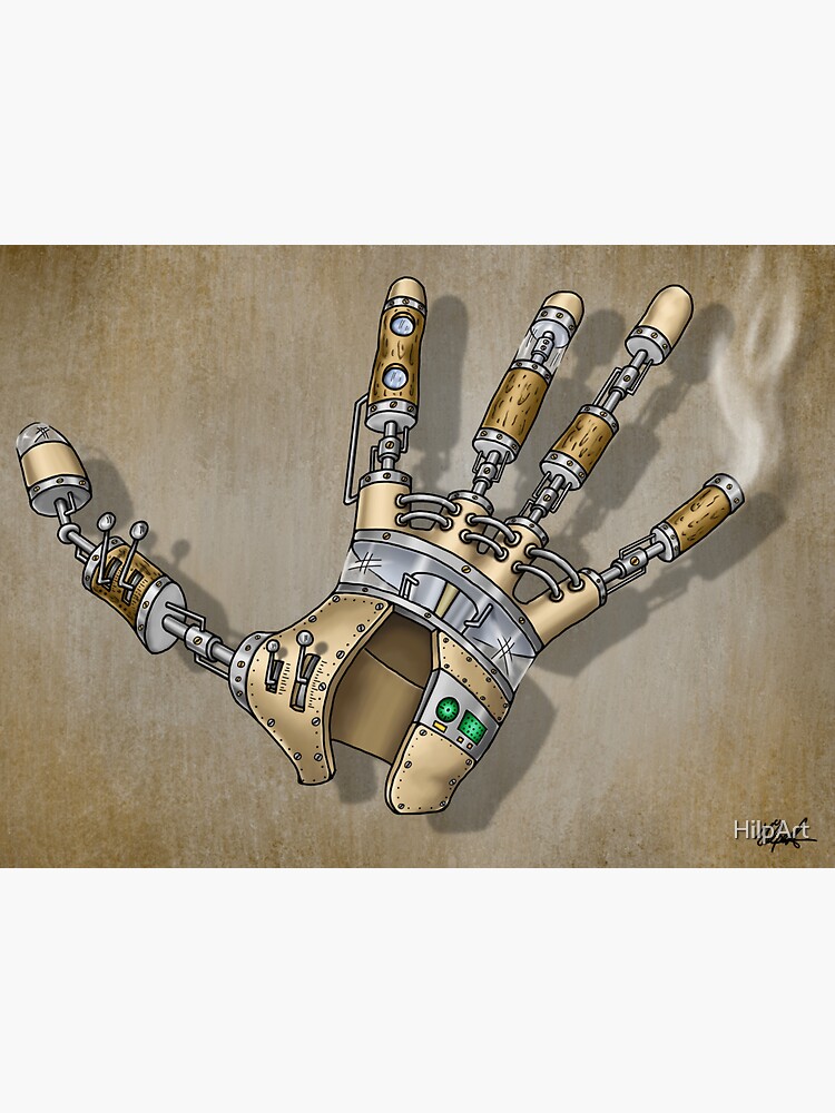 Thumbnail 3 of 3, Sticker, Steamhand 2 designed and sold by HilpArt.
