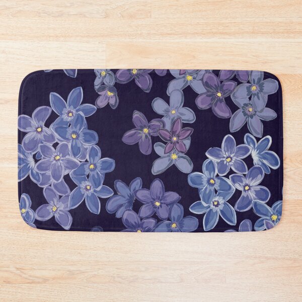 Item preview, Dark blue floral pattern lilac lilac designed and sold by Luaillustration.