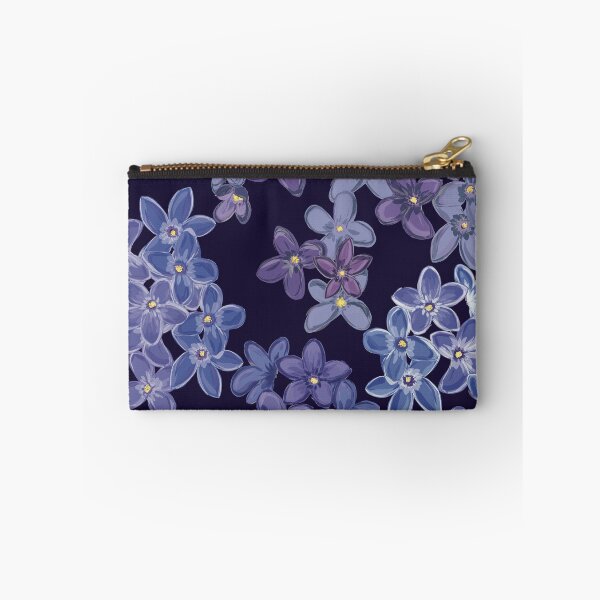 Item preview, Dark blue floral pattern lilac lilac designed and sold by Luaillustration.